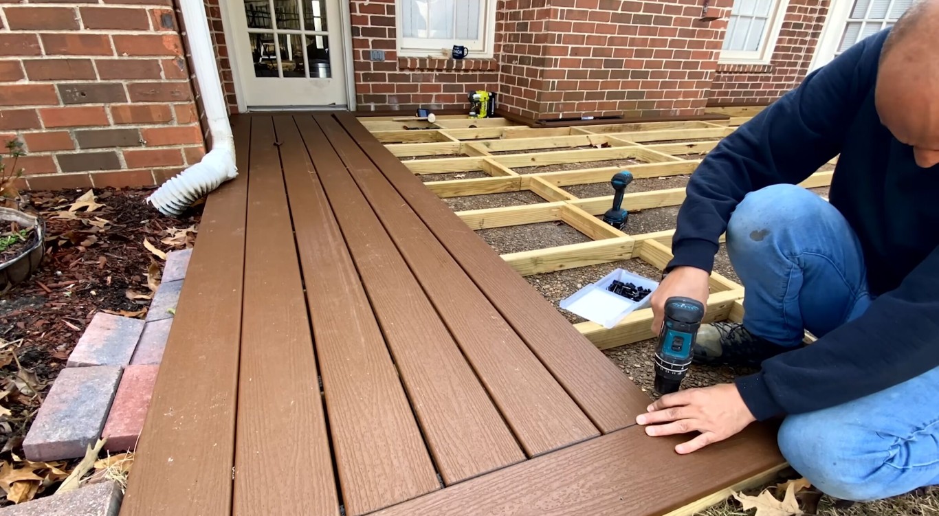 Professional deck framing and installation process in Upland, CA